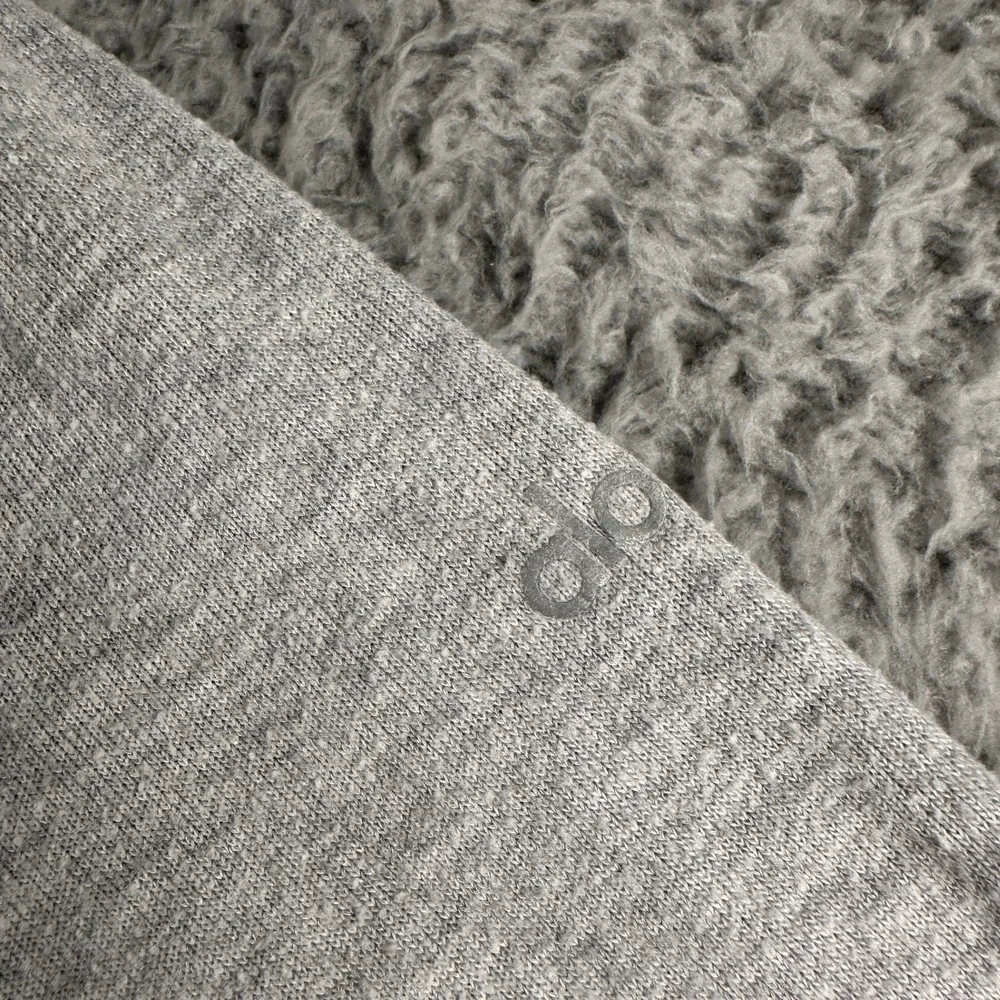 Alo Yoga Soho Top Womens‎ XS Sweatshirt Layered Hem Side Slit Gray Athleisure